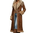 thumbnail image 1 of Women's Vintage-Style Denim Jacket Thickened Lining for Windproof Warmth Western-Style Ancolack Jacket, L, Coffee,XL,Coffee, 1 of 6