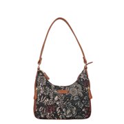 Women s Vintage Tapestry Hobo Shoulder Bag | Vegan Leather Sling Satchel with Top Handle for Daily Use & Travel