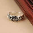 thumbnail image 1 of Women's Vintage Thai Silver Black Rose Ring, 1 of 1