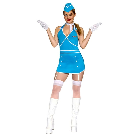 Women's Vintage Toxic Flight Attendant Costume