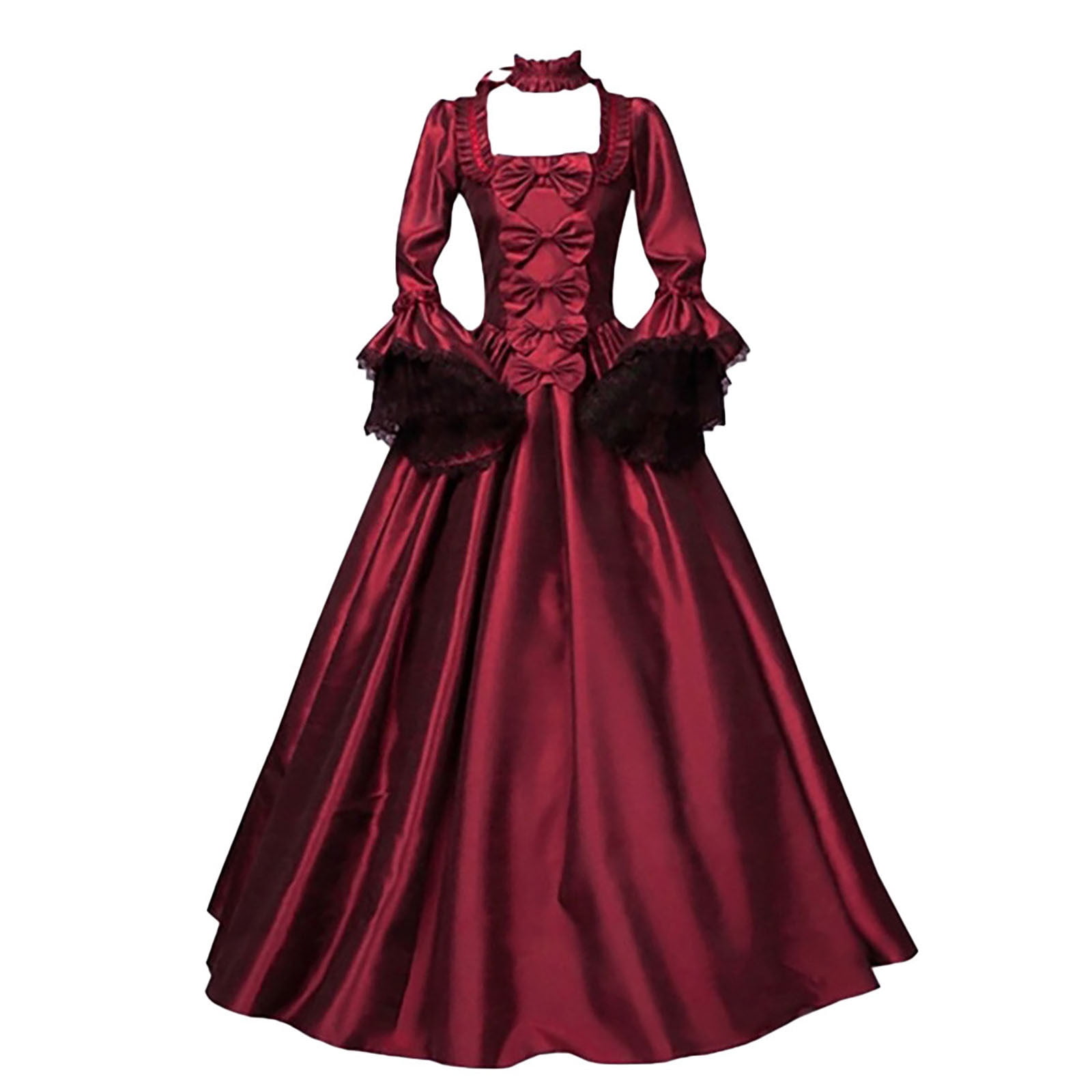 Medieval Victorian Women Lace Half Sleeve Ball Gown Dress Party Palace  Cosplay | eBay