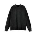 thumbnail image 1 of Women's Vintage Wash Crewneck Sweatshirt - Drop Shoulder, Long Sleeve, Loose Fit Casual Pullover Tops, 1 of 4