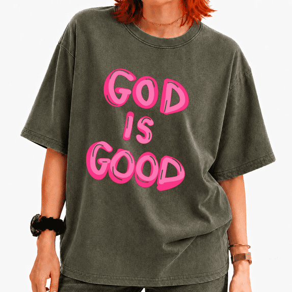 Women's Vintage Washed Bold Text Graphic Tee Summer Casual Crewneck Shirt