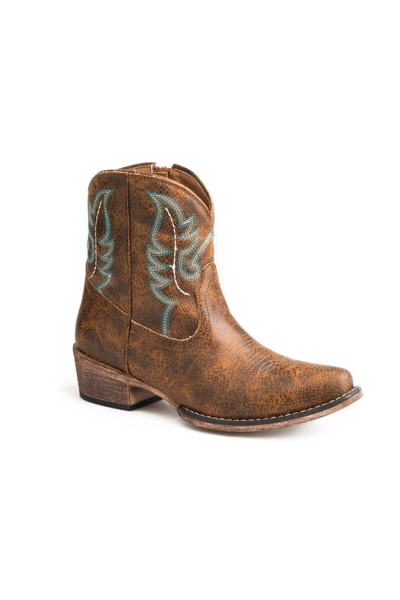 Women's Vintage Western Booties Snip Toe Brown 8 M US