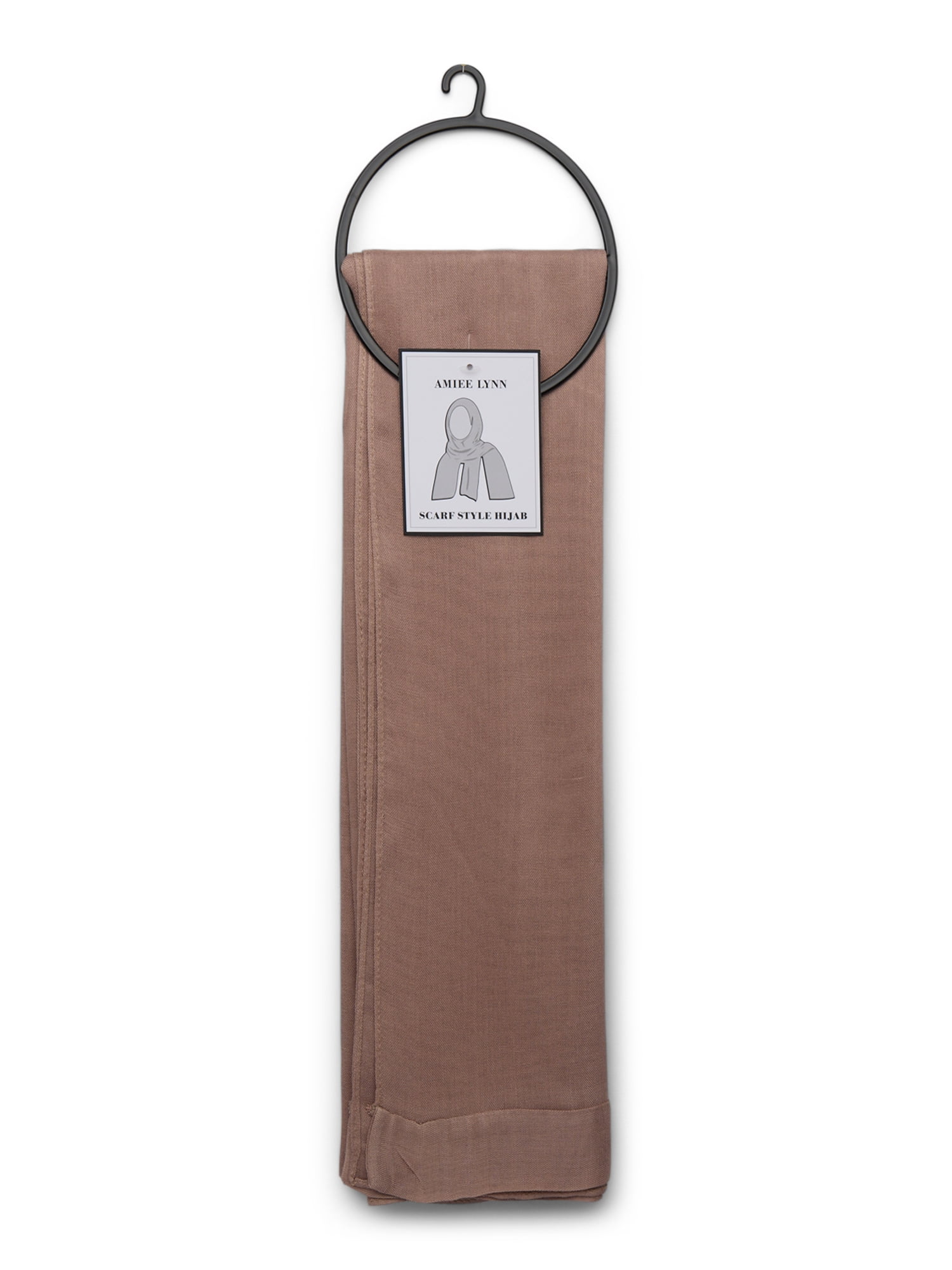 Women's Viscose Woven Flat Hijab, One Size, Taupe