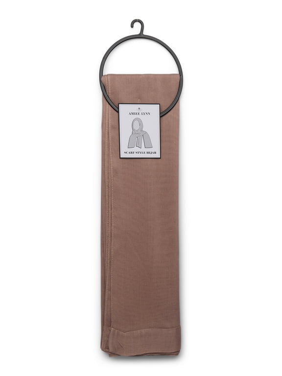 Women's Viscose Woven Flat Hijab, One Size, Taupe