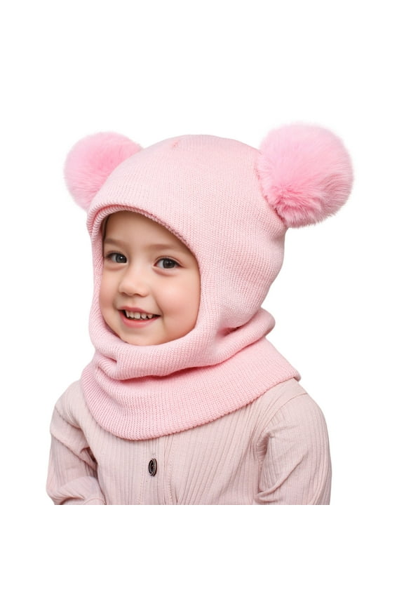 Women's Visor Bomber Hat Toddler and Teen Winter Hat Scarf Set with Neck Warmer