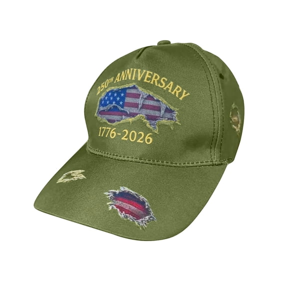 Women's Visors 250Th Us Anniversary Distressed Denim Hat – 1776–2026 Embroidered Patriotic Baseball Cap Adjustable Metal Buckle Women's Accessories