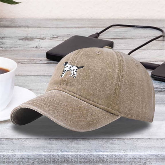 Women's Visors Dogs Embroidery Solid Color Duck Hat Trend Personality Outdoor Print Breathable Mesh Hat,Yellow Women's Accessories Visors