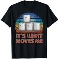 thumbnail image 1 of Women's "WASD It's What Moves Me" Retro Pixel Graphic Comfortable T-Shirt Casual Short Sleeve Round Neck Top Black S-5XL, 1 of 5