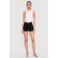 thumbnail image 1 of Women's WAX Distressed Fixed Cuff Denim Shorts, 1 of 4
