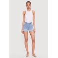 thumbnail image 1 of Women's WAX Distressed Fixed Cuff Denim Shorts, 1 of 4