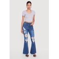 thumbnail image 1 of Women's WAX Distressed Flare Jeans, 1 of 4