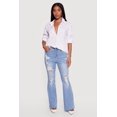 thumbnail image 1 of Women's WAX Distressed Flare Jeans, 1 of 4