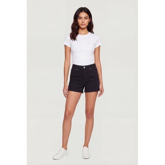 Women's WAX Fixed Cuff Stretch Denim Shorts