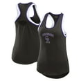 thumbnail image 1 of Women's WEAR by Erin Andrews Black Colorado Rockies Colorblock Racerback Tank Top, 1 of 5