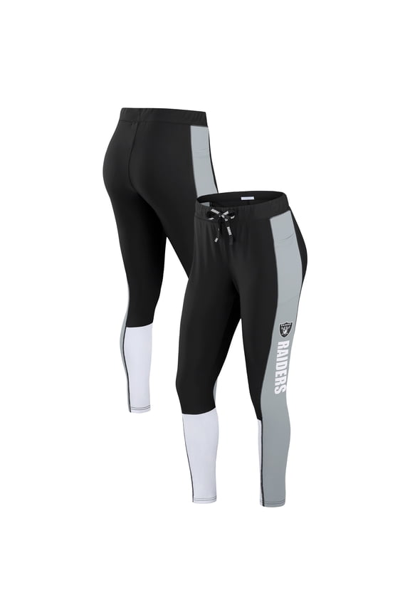 Women's WEAR by Erin Andrews Black/Gray Las Vegas Raiders Color-Block Leggings