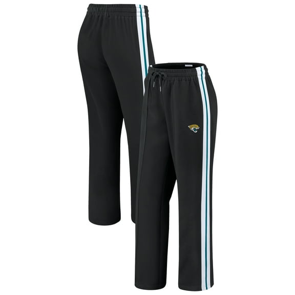 Women's WEAR by Erin Andrews Black Jacksonville Jaguars Color-Block Straight Leg Pants