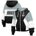 thumbnail image 1 of Women's WEAR by Erin Andrews  Black Las Vegas Raiders Color Block Full-Zip Windbreaker Jacket, 1 of 5