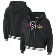 Womens WEAR by Erin Andrews Black Lita Lace-Up Hoodie