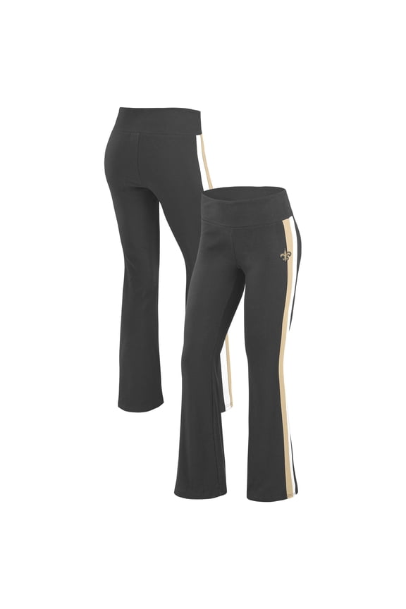 Women's WEAR by Erin Andrews Black New Orleans Saints Tri-Blend Yoga Pants
