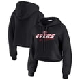 thumbnail image 1 of Women's WEAR by Erin Andrews Black San Francisco 49ers Prime Cropped Pullover Hoodie, 1 of 3