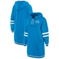 thumbnail image 1 of Women's WEAR by Erin Andrews Blue Detroit Lions Hoodie Dress, 1 of 5
