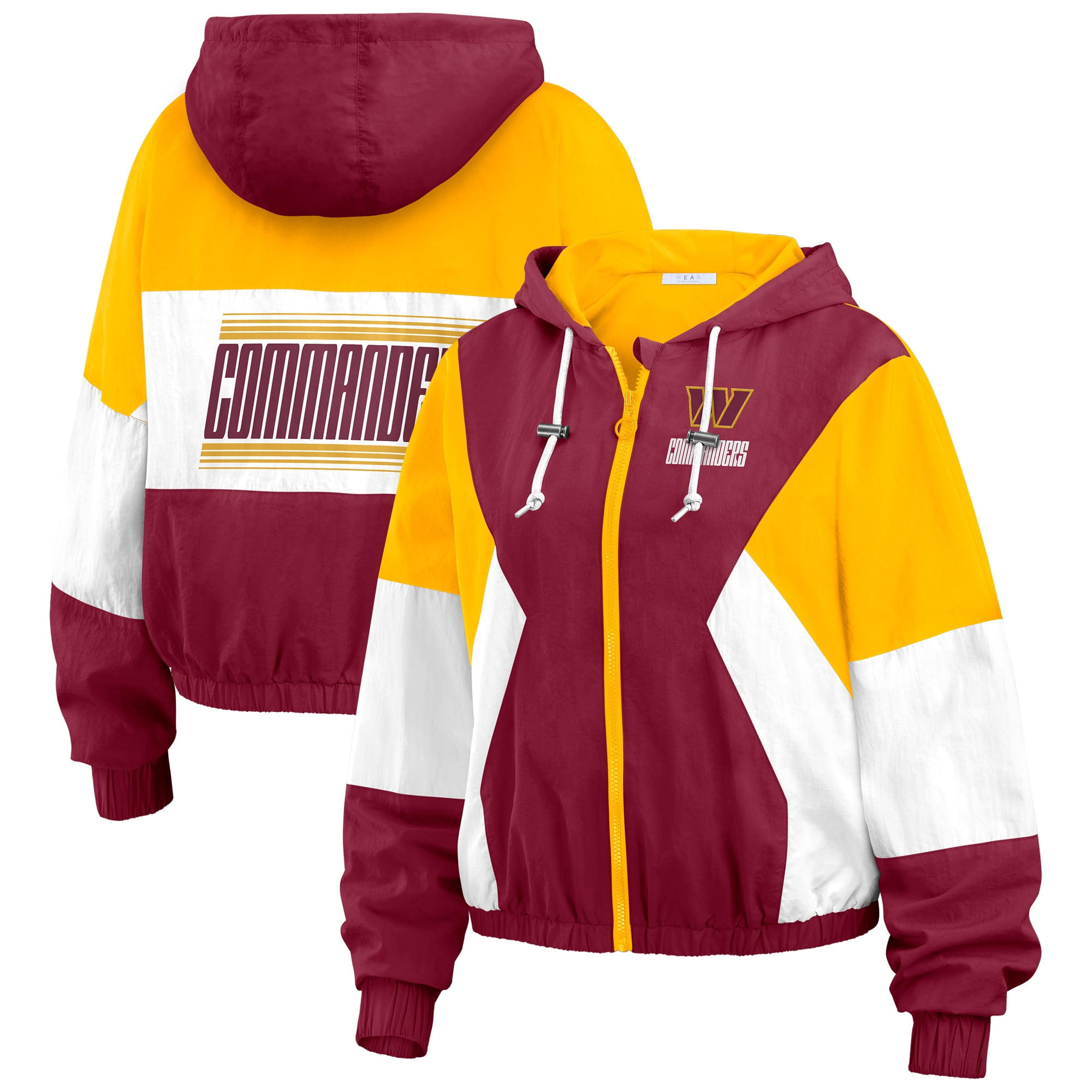 Women's WEAR by Erin Andrews Burgundy Washington Commanders Color Block ...