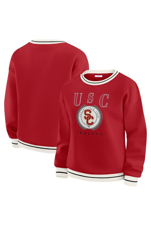 Women's WEAR by Erin Andrews Cardinal USC Trojans Seal Sweatshirt