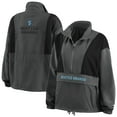 thumbnail image 1 of Women's WEAR by Erin Andrews Charcoal Seattle Kraken Popover Packable Half-Zip Jacket, 1 of 3