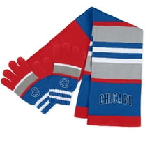Women's WEAR by Erin Andrews Chicago Cubs Stripe Glove & Scarf Set