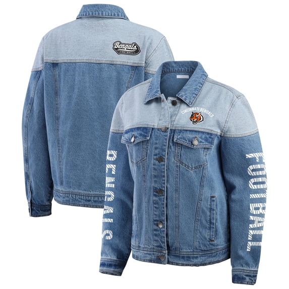 Women's WEAR by Erin Andrews Cincinnati Bengals Full-Button Denim Jacket