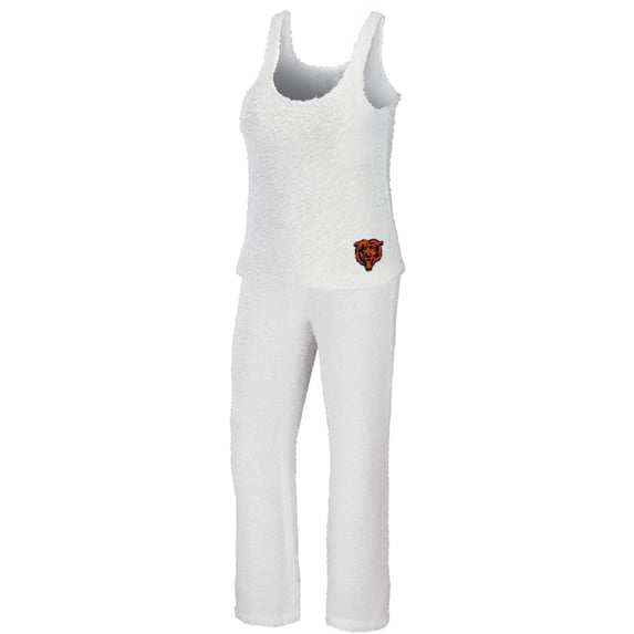Women's WEAR by Erin Andrews Cream Chicago Bears Plus Size Cozy Scoop Neck Tank Top & Pants Set