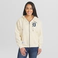 thumbnail image 1 of Women's WEAR by Erin Andrews Cream Detroit Tigers Full-Zip Hoodie, 1 of 4