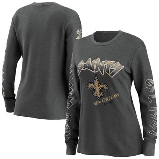 Men's Antigua Heathered Gray New Orleans Saints Gambit Quarter-Zip Pullover Top Size: Small