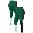 thumbnail image 1 of Women's WEAR by Erin Andrews Green/Black New York Jets Color-Block Leggings, 1 of 6