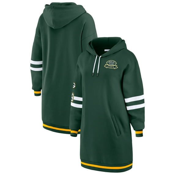 Women's WEAR by Erin Andrews Green Green Bay Packers Hoodie Dress