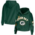 thumbnail image 1 of Women's WEAR by Erin Andrews Green Green Bay Packers Plus Size Modest Cropped Pullover Hoodie, 1 of 3