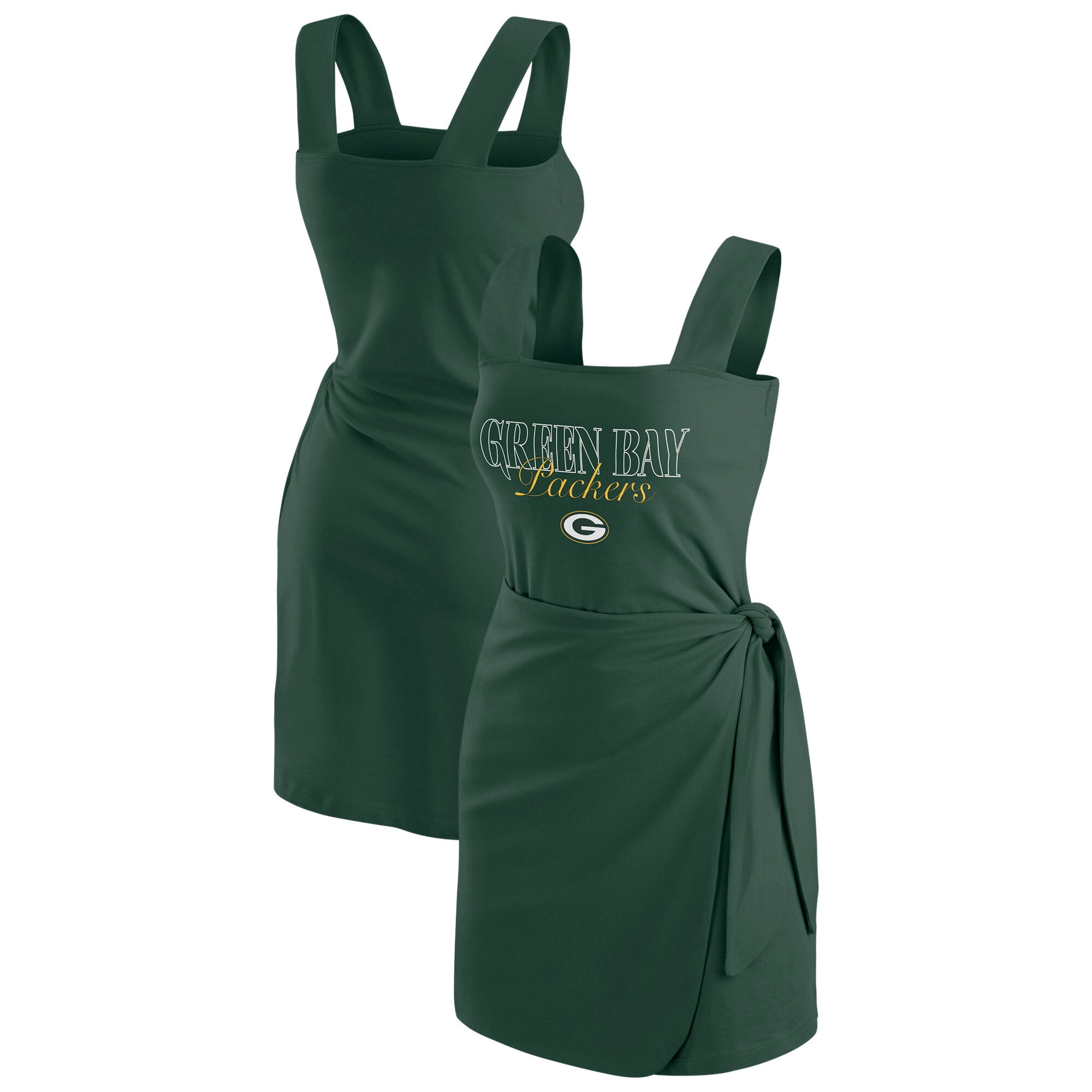 Women's WEAR by Erin Andrews Green Green Bay Packers Wrap Dress -  Walmart.com