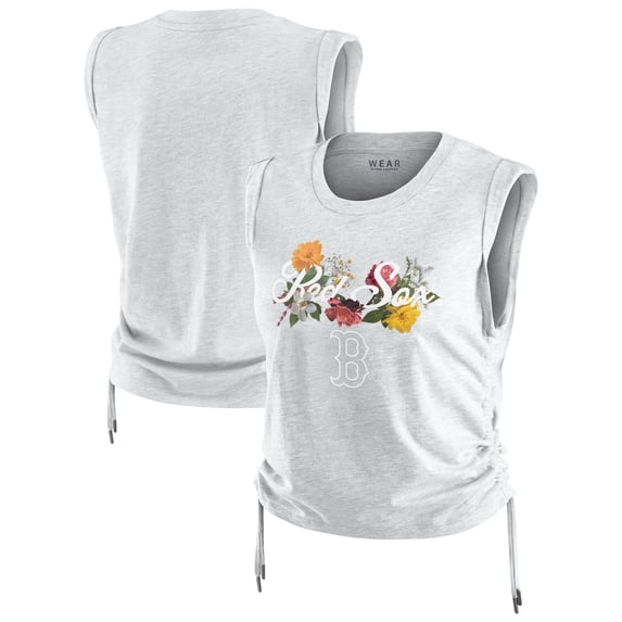 Women's-WEAR by Erin Andrews Heather Gray Boston Red Sox Cinched Tank Top