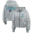 thumbnail image 1 of Women's WEAR by Erin Andrews Heather Gray Charlotte Hornets Speckled Radiator Full-Zip Hoodie, 1 of 3