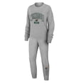 thumbnail image 1 of Women's WEAR by Erin Andrews Heather Gray Minnesota Wild Knit Long Sleeve Tri-Blend T-Shirt & Pants Sleep Set, 1 of 5