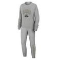thumbnail image 1 of Women's WEAR by Erin Andrews Heather Gray New Orleans Saints Knit Long Sleeve Tri-Blend T-Shirt & Pants Sleep Set, 1 of 5