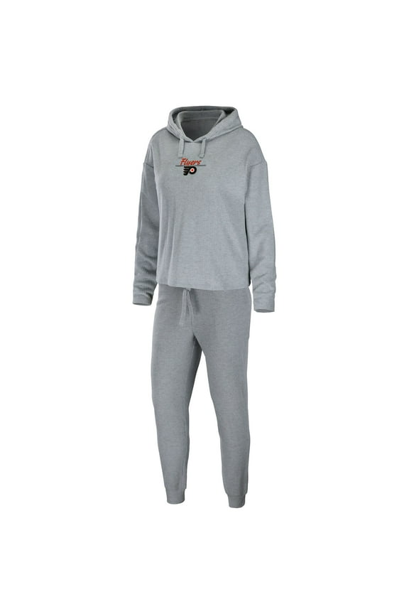 Women's WEAR by Erin Andrews Heather Gray Philadelphia Flyers Logo Pullover Hoodie & Pants Sleep Set