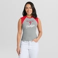 thumbnail image 1 of Women's WEAR by Erin Andrews  Heather Gray Philadelphia Phillies Cropped Raglan Tank Top, 1 of 4