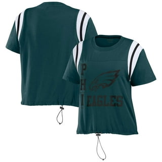 Women's Refried Apparel Kelly Green Philadelphia Eagles Retro Cropped  Tri-Blend Pullover Sweatshirt