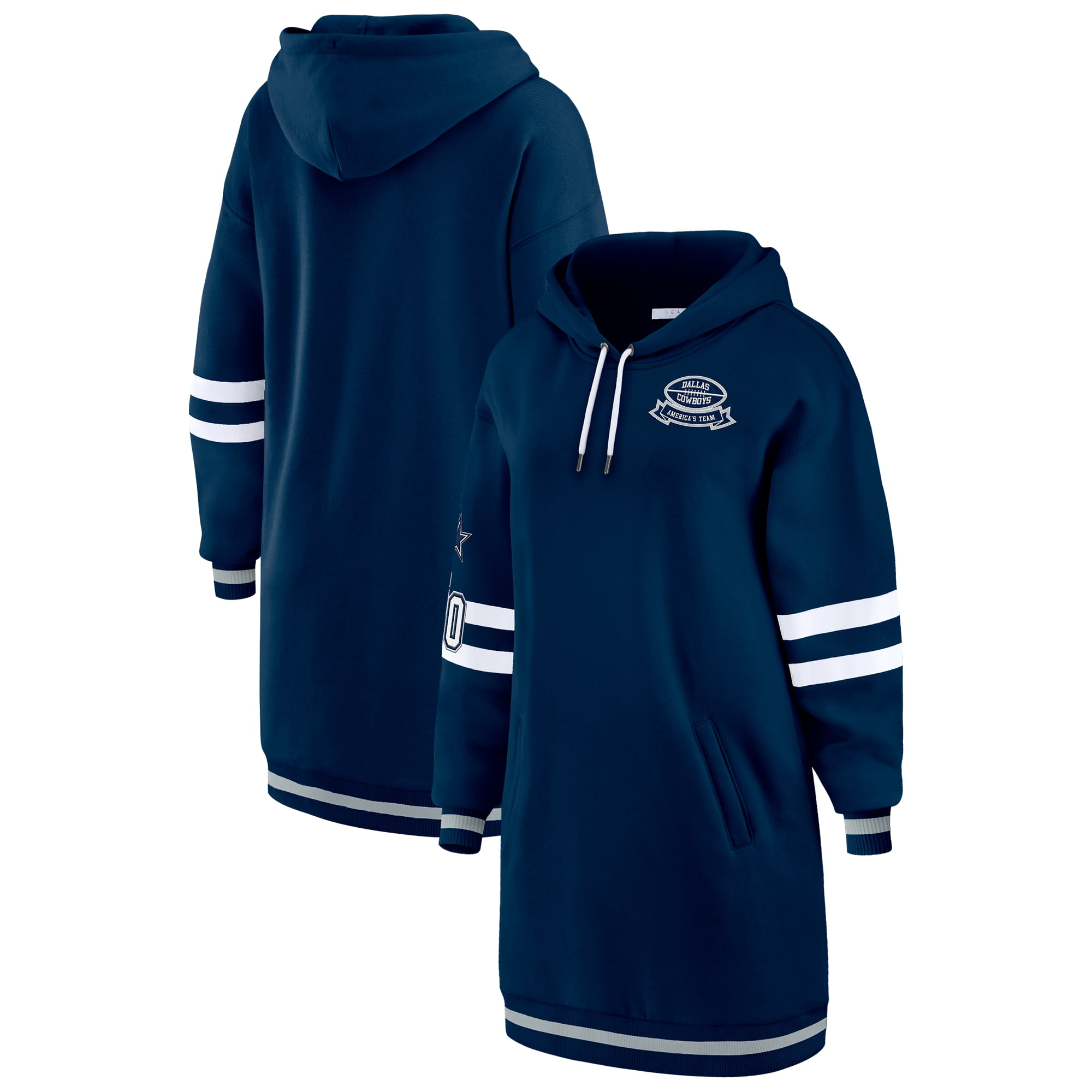 Women's WEAR by Erin Andrews Navy Dallas Cowboys Hoodie Dress - Walmart.com Women's WEAR by Erin Andrews Navy Dallas Cowboys Hoodie Dress - Walmart.com