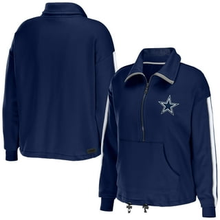 Dallas Cowboys Women's Practice Glitter Pullover Hoodie - Navy Blue