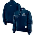thumbnail image 1 of Women's WEAR by Erin Andrews Navy Dallas Cowboys Patch Full-Zip Bomber Jacket, 1 of 5