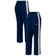 thumbnail image 1 of Women's WEAR by Erin Andrews Navy New England Patriots Color-Block Straight Leg Pants, 1 of 5